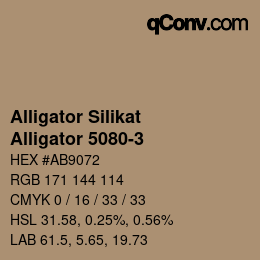 Código de color: Alligator Silikat - Alligator 5080-3 | qconv.com