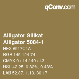 颜色代码: Alligator Silikat - Alligator 5084-1 | qconv.com
