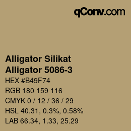 Código de color: Alligator Silikat - Alligator 5086-3 | qconv.com