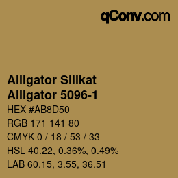 Code couleur: Alligator Silikat - Alligator 5096-1 | qconv.com