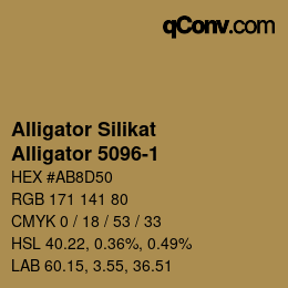 颜色代码: Alligator Silikat - Alligator 5096-1 | qconv.com