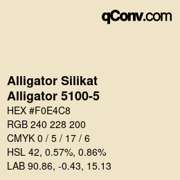 カラーコード: Alligator Silikat - Alligator 5100-5 | qconv.com