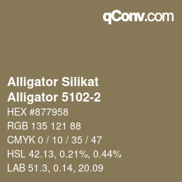 カラーコード: Alligator Silikat - Alligator 5102-2 | qconv.com