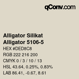 Farbcode: Alligator Silikat - Alligator 5106-5 | qconv.com