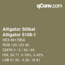 Código de color: Alligator Silikat - Alligator 5108-1 | qconv.com