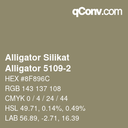 Farbcode: Alligator Silikat - Alligator 5109-2 | qconv.com