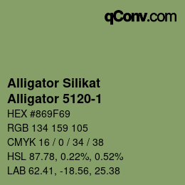 Código de color: Alligator Silikat - Alligator 5120-1 | qconv.com