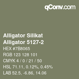 カラーコード: Alligator Silikat - Alligator 5127-2 | qconv.com