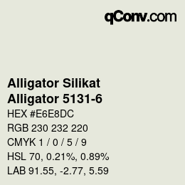 カラーコード: Alligator Silikat - Alligator 5131-6 | qconv.com