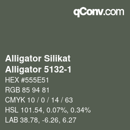 Código de color: Alligator Silikat - Alligator 5132-1 | qconv.com