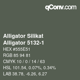 颜色代码: Alligator Silikat - Alligator 5132-1 | qconv.com
