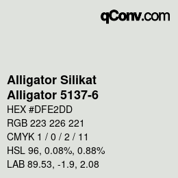 Código de color: Alligator Silikat - Alligator 5137-6 | qconv.com