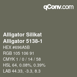 Code couleur: Alligator Silikat - Alligator 5138-1 | qconv.com