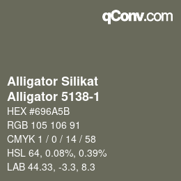 カラーコード: Alligator Silikat - Alligator 5138-1 | qconv.com