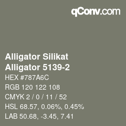 Código de color: Alligator Silikat - Alligator 5139-2 | qconv.com