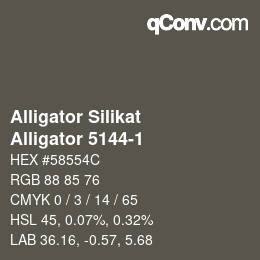 カラーコード: Alligator Silikat - Alligator 5144-1 | qconv.com