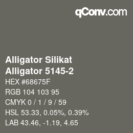 カラーコード: Alligator Silikat - Alligator 5145-2 | qconv.com