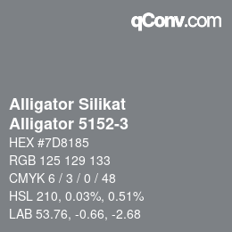Código de color: Alligator Silikat - Alligator 5152-3 | qconv.com