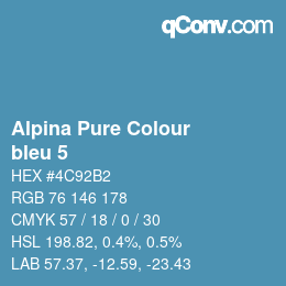カラーコード: Alpina Pure Colour - bleu 5 | qconv.com