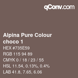 カラーコード: Alpina Pure Colour - choco 1 | qconv.com