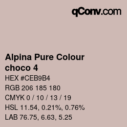 カラーコード: Alpina Pure Colour - choco 4 | qconv.com