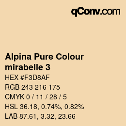 カラーコード: Alpina Pure Colour - mirabelle 3 | qconv.com