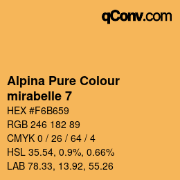 颜色代码: Alpina Pure Colour - mirabelle 7 | qconv.com