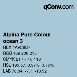 カラーコード: Alpina Pure Colour - ocean 3 | qconv.com