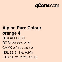 カラーコード: Alpina Pure Colour - orange 4 | qconv.com