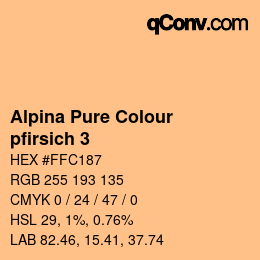 カラーコード: Alpina Pure Colour - pfirsich 3 | qconv.com