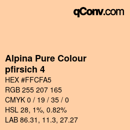 カラーコード: Alpina Pure Colour - pfirsich 4 | qconv.com