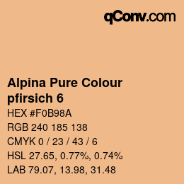颜色代码: Alpina Pure Colour - pfirsich 6 | qconv.com