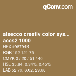 Code couleur: alsecco creativ color system 2.0 (accs 2.0) - accs2 1000 | qconv.com