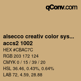 Código de color: alsecco creativ color system 2.0 (accs 2.0) - accs2 1002 | qconv.com