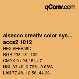 Código de color: alsecco creativ color system 2.0 (accs 2.0) - accs2 1012 | qconv.com