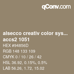 カラーコード: alsecco creativ color system 2.0 (accs 2.0) - accs2 1051 | qconv.com