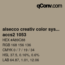 カラーコード: alsecco creativ color system 2.0 (accs 2.0) - accs2 1053 | qconv.com