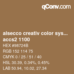 Código de color: alsecco creativ color system 2.0 (accs 2.0) - accs2 1100 | qconv.com