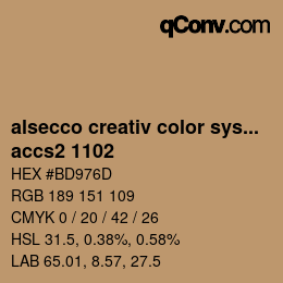 Código de color: alsecco creativ color system 2.0 (accs 2.0) - accs2 1102 | qconv.com