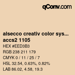 カラーコード: alsecco creativ color system 2.0 (accs 2.0) - accs2 1105 | qconv.com