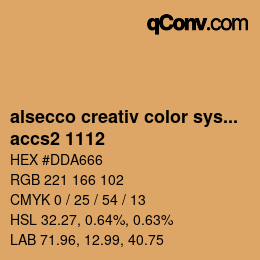 Código de color: alsecco creativ color system 2.0 (accs 2.0) - accs2 1112 | qconv.com