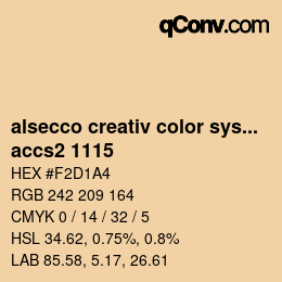 カラーコード: alsecco creativ color system 2.0 (accs 2.0) - accs2 1115 | qconv.com