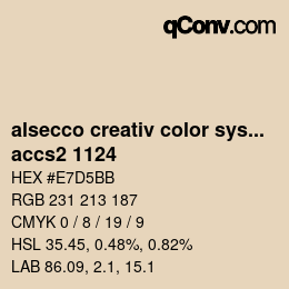 カラーコード: alsecco creativ color system 2.0 (accs 2.0) - accs2 1124 | qconv.com