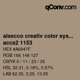 カラーコード: alsecco creativ color system 2.0 (accs 2.0) - accs2 1153 | qconv.com