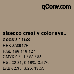 Farbcode: alsecco creativ color system 2.0 (accs 2.0) - accs2 1153 | qconv.com