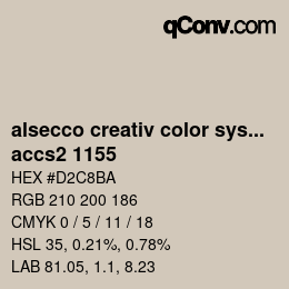 Código de color: alsecco creativ color system 2.0 (accs 2.0) - accs2 1155 | qconv.com