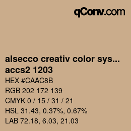 Código de color: alsecco creativ color system 2.0 (accs 2.0) - accs2 1203 | qconv.com