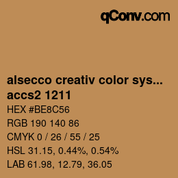 Código de color: alsecco creativ color system 2.0 (accs 2.0) - accs2 1211 | qconv.com