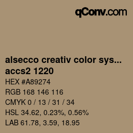 カラーコード: alsecco creativ color system 2.0 (accs 2.0) - accs2 1220 | qconv.com