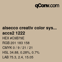カラーコード: alsecco creativ color system 2.0 (accs 2.0) - accs2 1222 | qconv.com